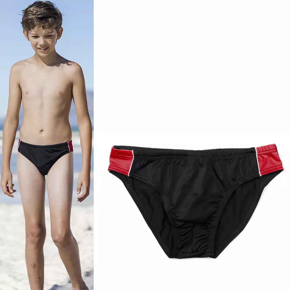 Fashy - Kinder Badehose - schwarz rot