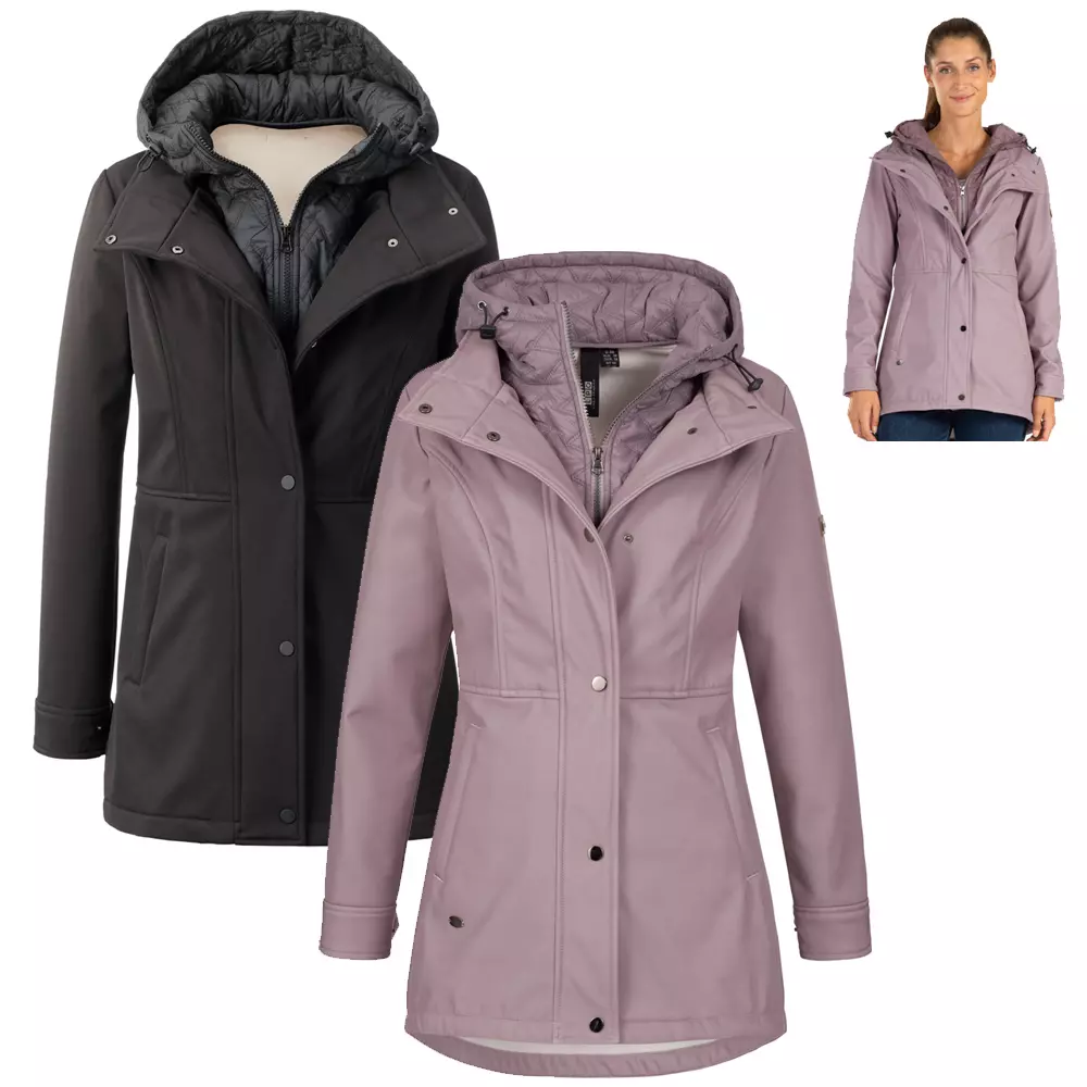 LPO - 3 Lagen Softshelljacke mit Fleecefutter und Steppeinsatz Saskia