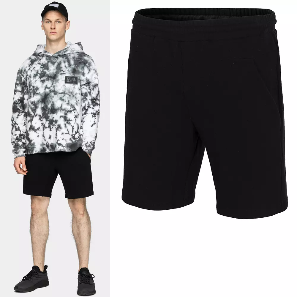 Outhorn - kurze Baumwollshorts Sweatshort Herren, schwarz