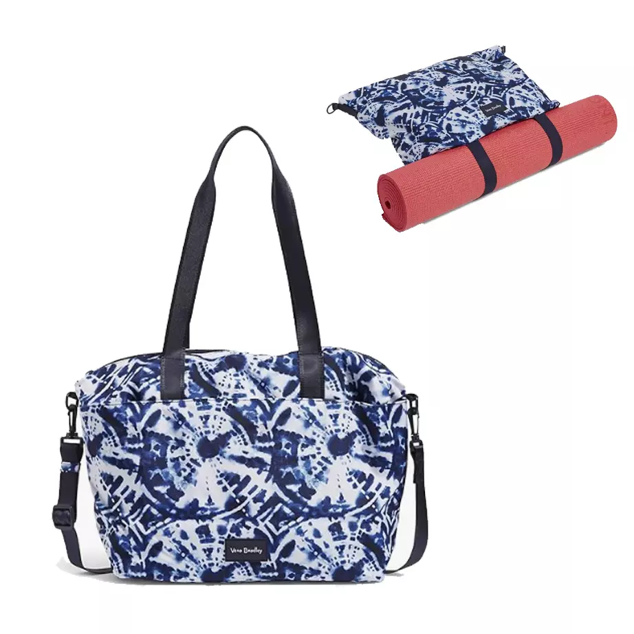 Vera Bradley Recycelte Lighten Up Reactive Tragetasche, Island blau