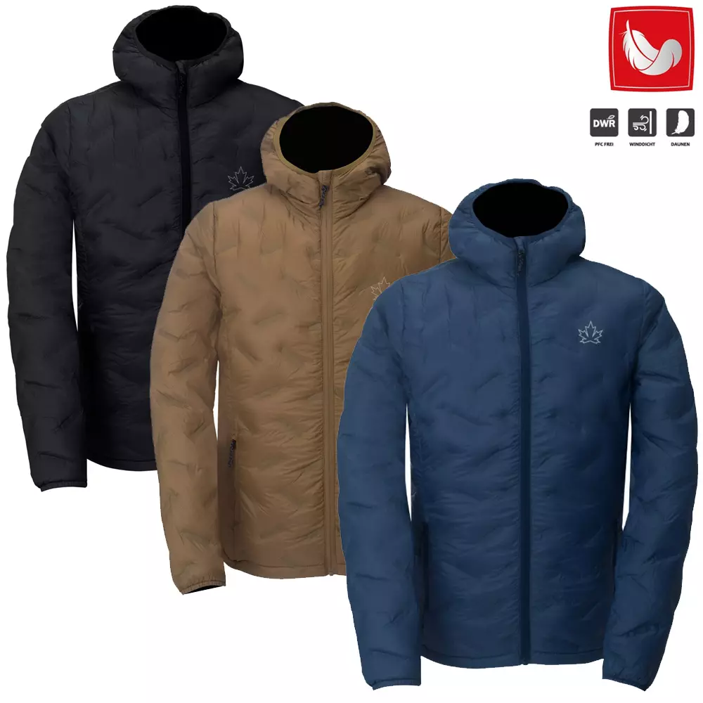 CANADA NORTH - Herren Daunenjacke Winterjacke Rds zertifizierte Daune