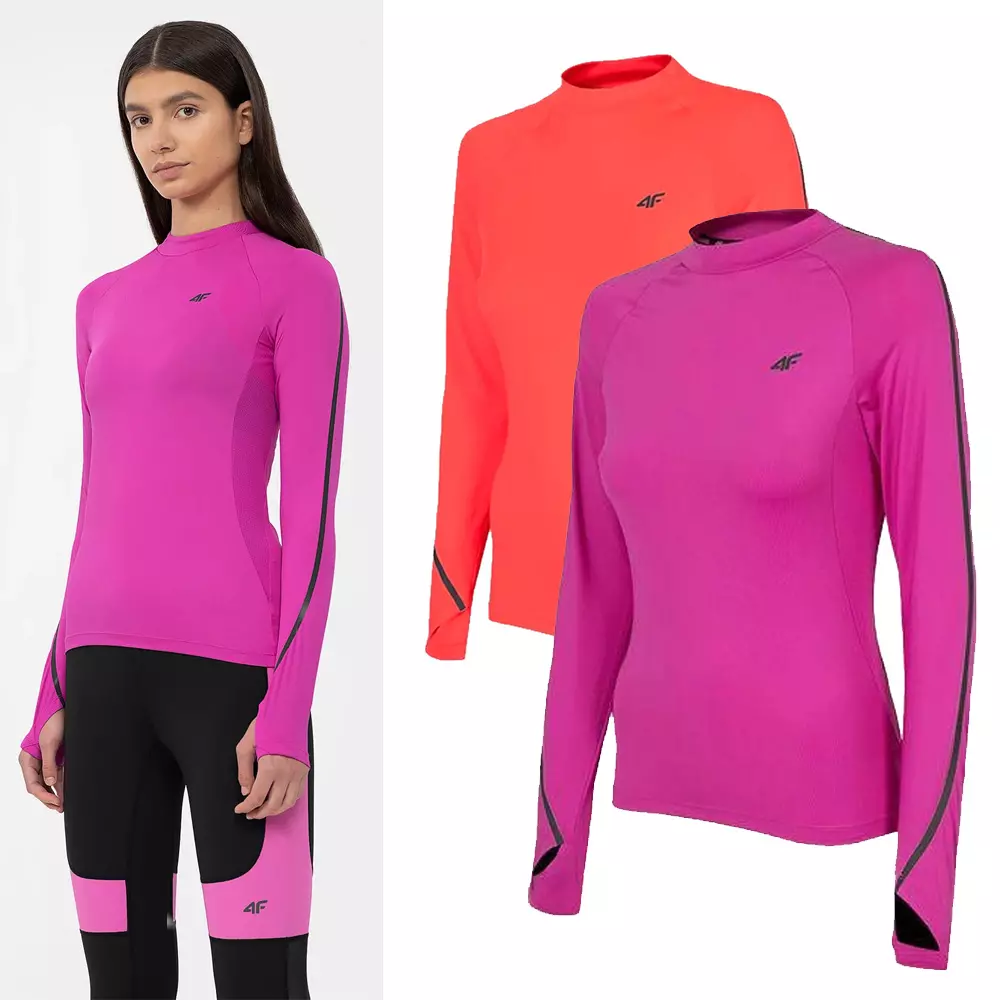 4F - Damen Sport Langarmshirt, Laufshirt