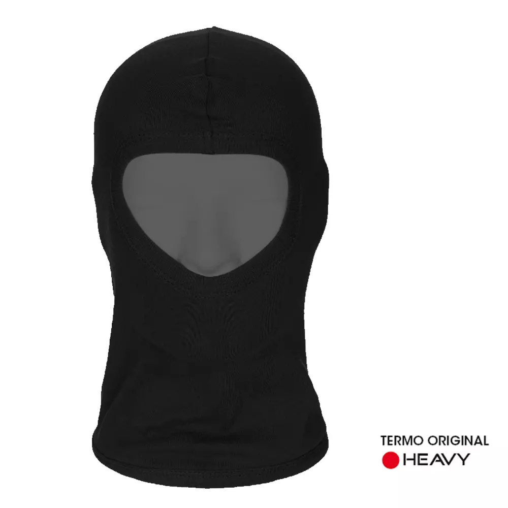 TERMO - dicke Winter Sturmhaube Balaclava Gesichtsmaske, schwarz