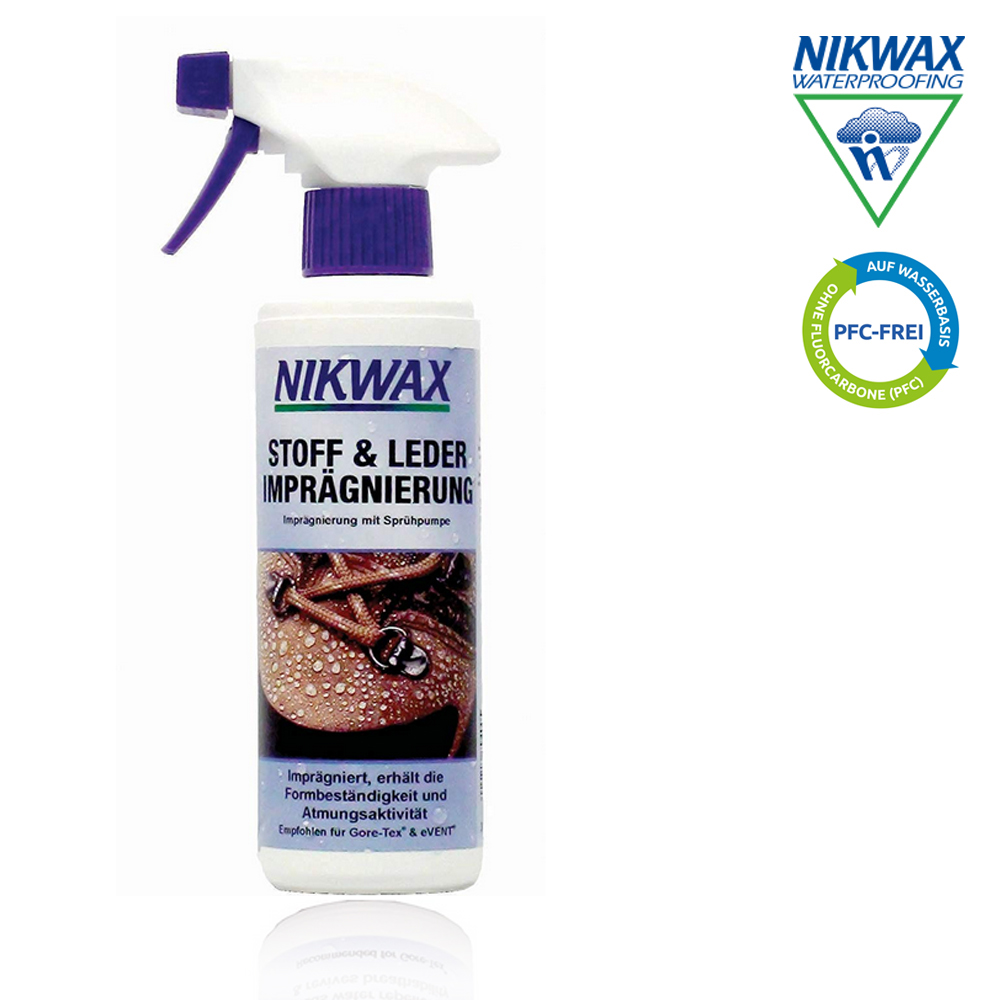 NIKWAX - STOFF UND LEDER IMPRÄGNIERUNG DIRECT SPRAY-ON - Imprägnierung zum Aufsprühen für Schuhe - 300ml