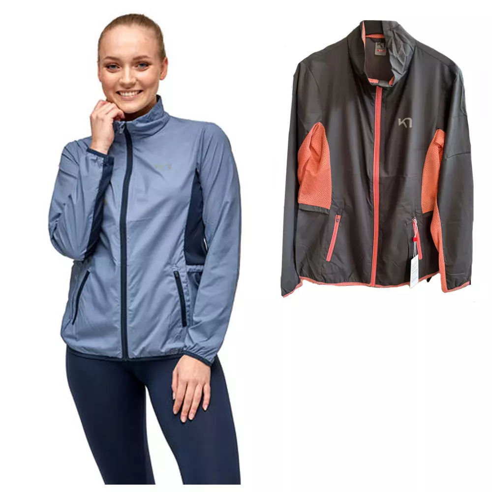 Kari Traa - Damen MARI JACKET Sportjacke Laufjacke Windjacke, grau