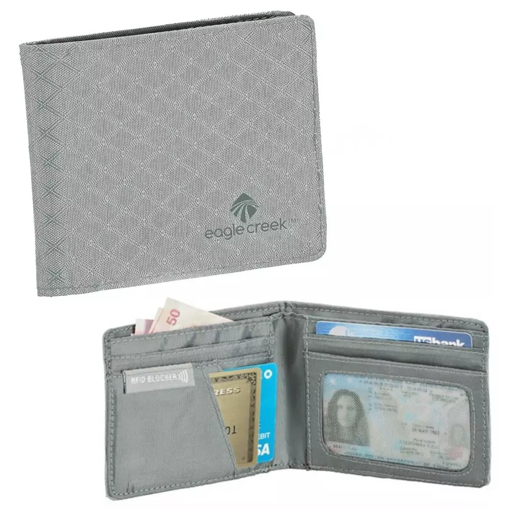 Eagle Creek - RFID International Bi-Fold Wallet- Geldbeutel - Geldbörse - Brieftasche -  grau