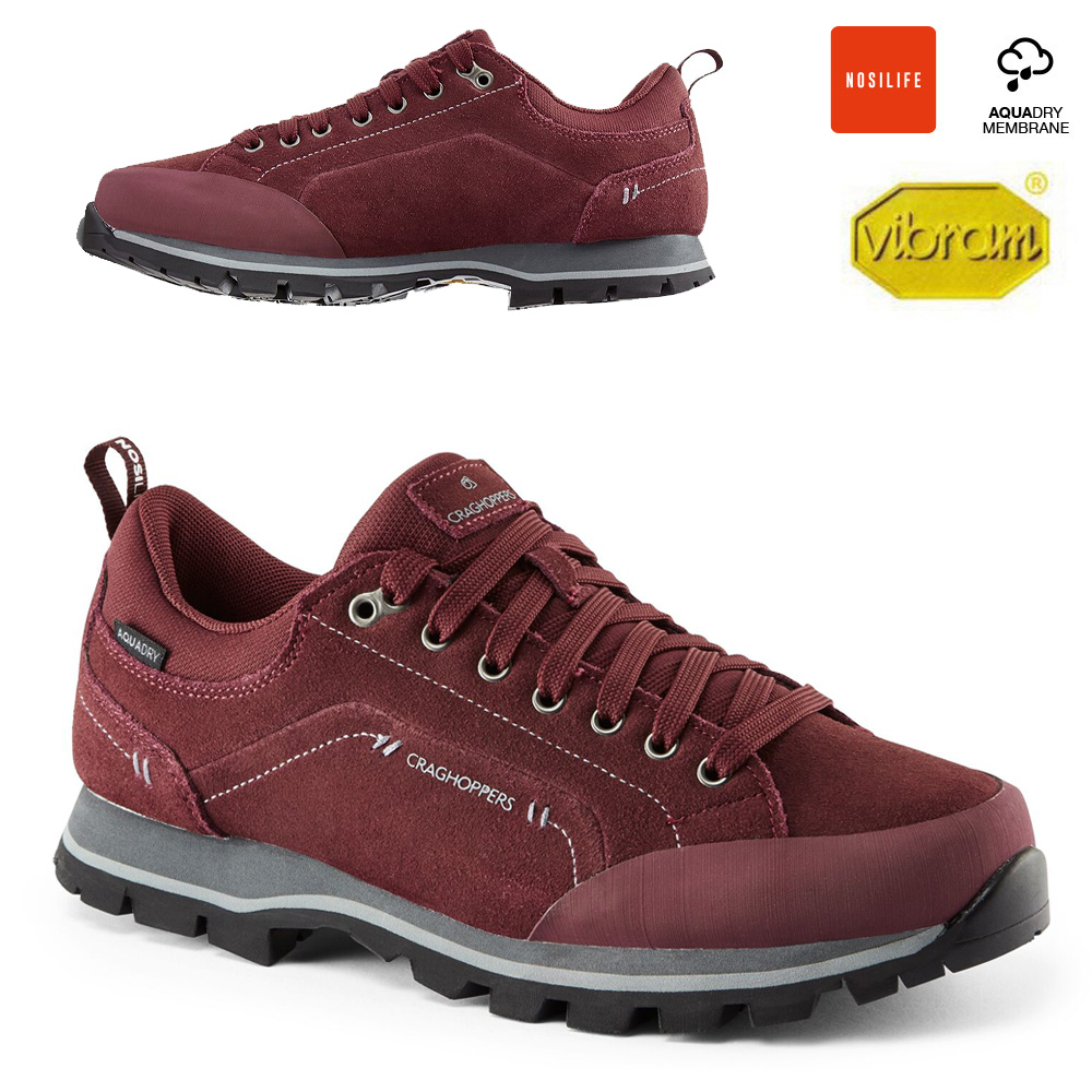 Craghoppers - wasserdichte Vibram Outdoorschuhe Jacara, berry