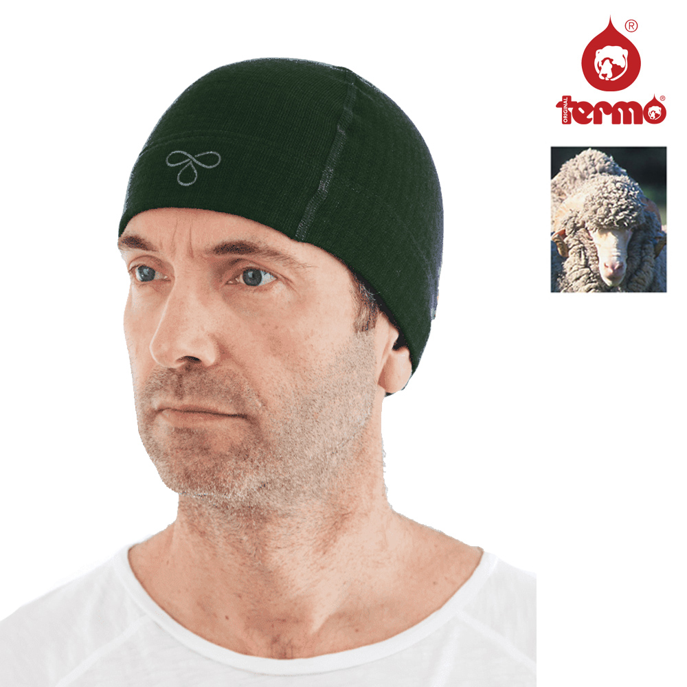 Termo - Original Merino Wintermütze Unterziehmütze Climayarn, grün