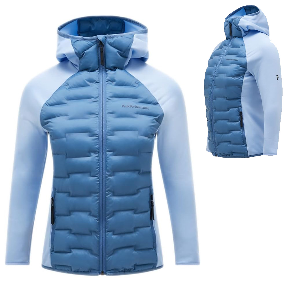 Peak Performance Damen Argon Hybrid Hoodie Jacke, blau