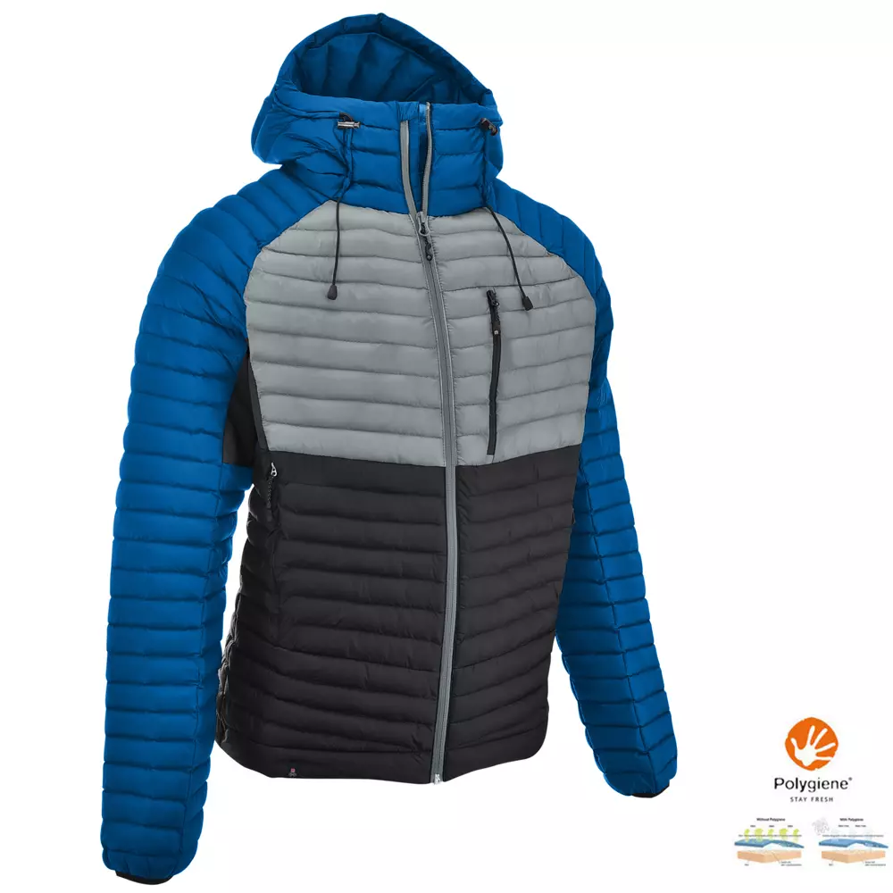 Maul - Kaunertal REC warme Herren Steppjacke Winterjacke, grau blau