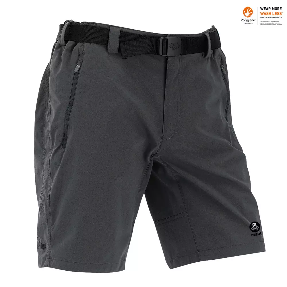 Maul - Glishorn 2024 - Herren Wandershort mit Gürtel, dunkelgrau