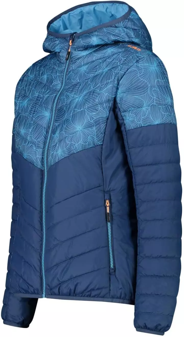 CMP - Damen Hybrid Jacke "Fix Hood" synt Daunenjacke, blau