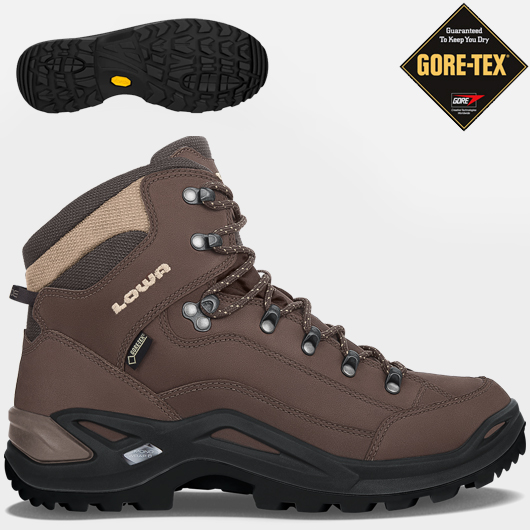 LOWA - Renegade GTX Vibram Goretex Wanderschuhe, braun espresso