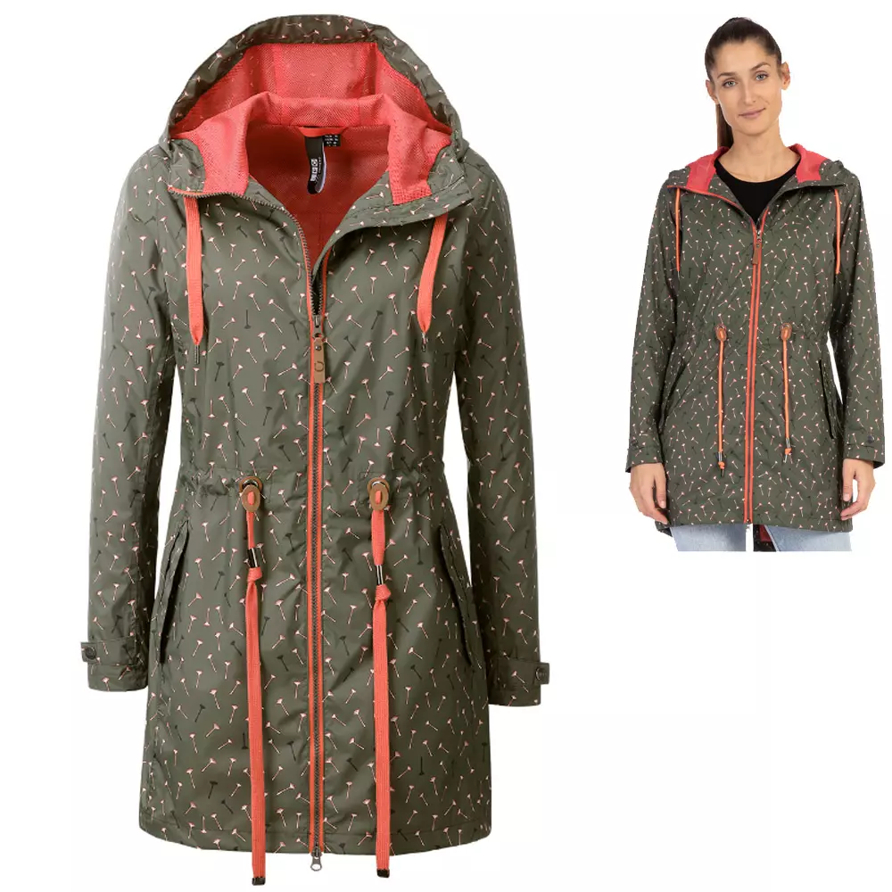 LPO - Regenmantel Viviane 2 aus Funktionsmaterial Regenjacke, olive