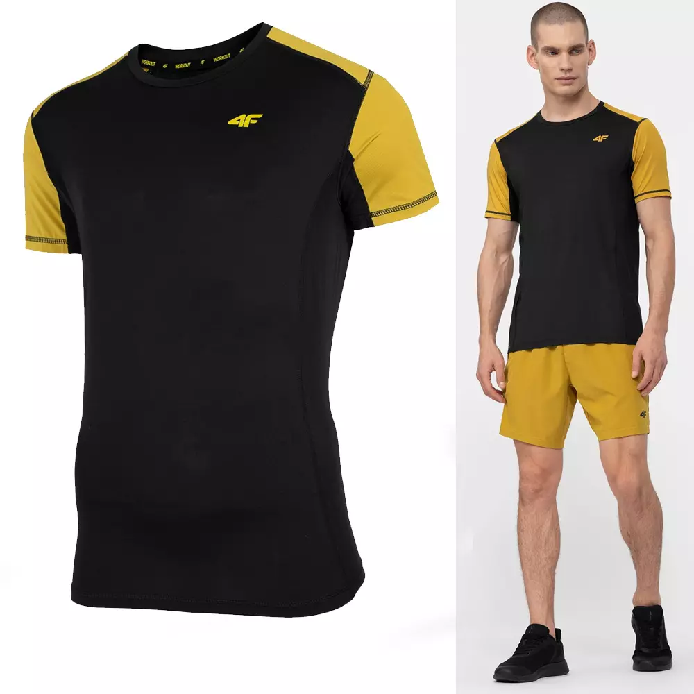 4F - Herren Trainingsshirt mit Flachnähten