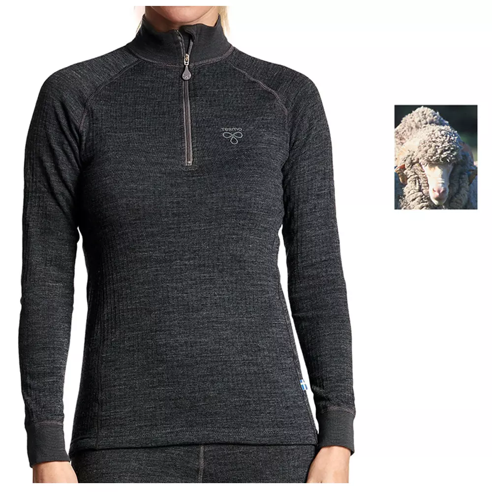 TERMO - Wool Original 2.0 - Jumper mit Zip -Merino Damen Longshirt