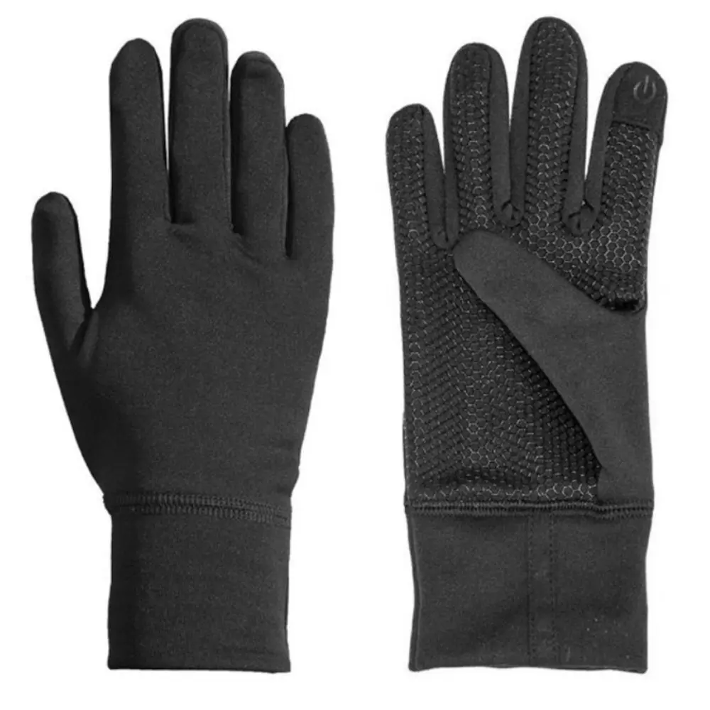 ARECO - Stretchhandschuhe Microfleece Touch Handschuhe mit e-touch und Gripp Innenfläche