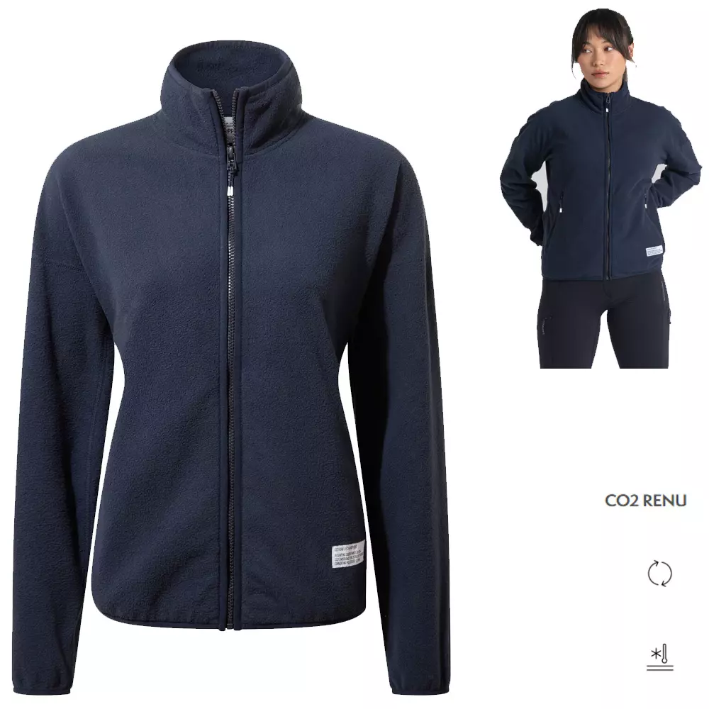 Craghoppers - CO2 RENU Damen Microfleece Jacke Fleecejacke, navy