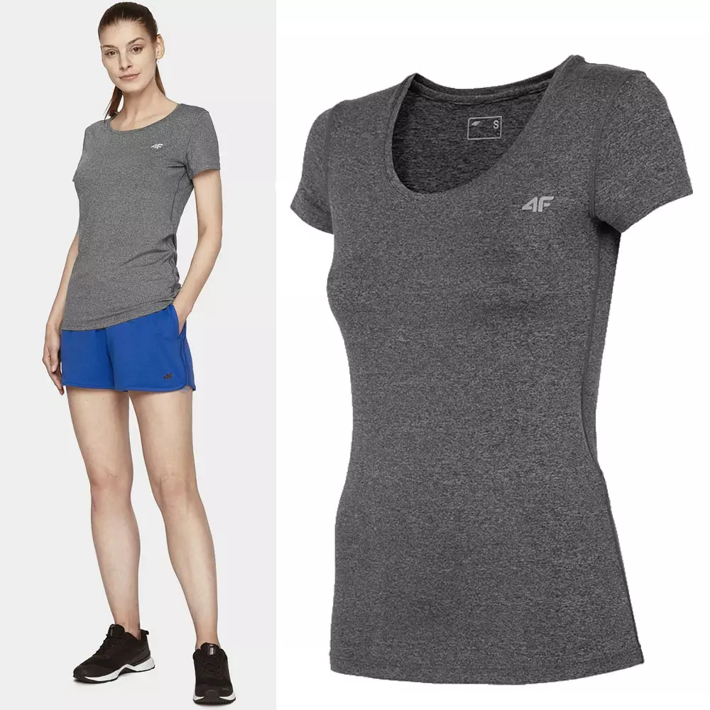 4F - Damen Fitness T-Shirt - grau