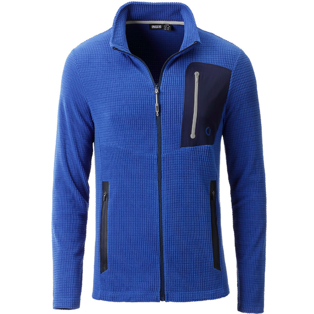 LPO - funktionelle Stretch Fleece Jacke Waffelstruktur Sorrel, blau