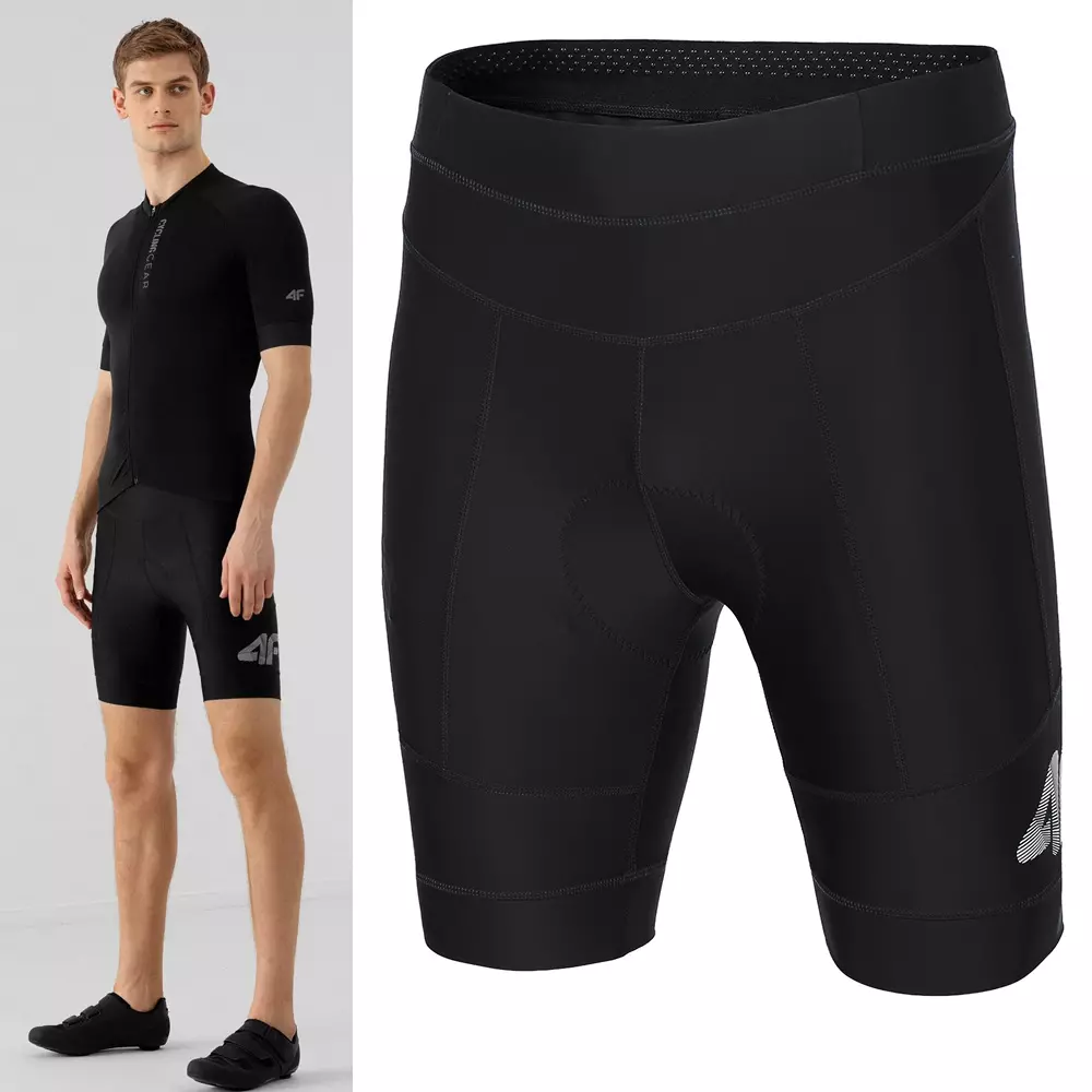 4F - Herren Radshort mit Polster - schwarz