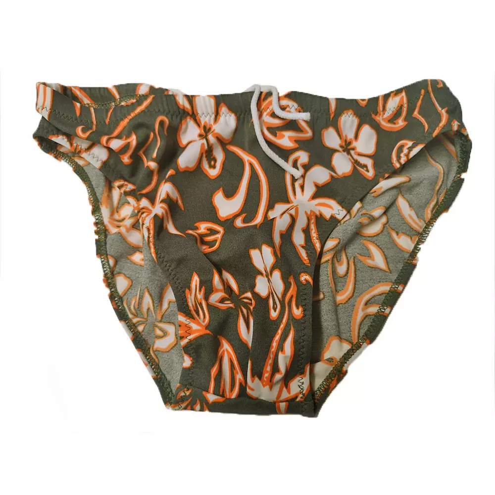 Fashy - Kinder Badehose - oliv Hawaii Print