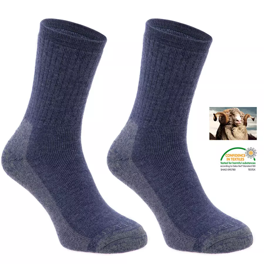 Silverpoint - ALPACA MERINO 3000 HIKER - Outdoorsocken Allround, blau