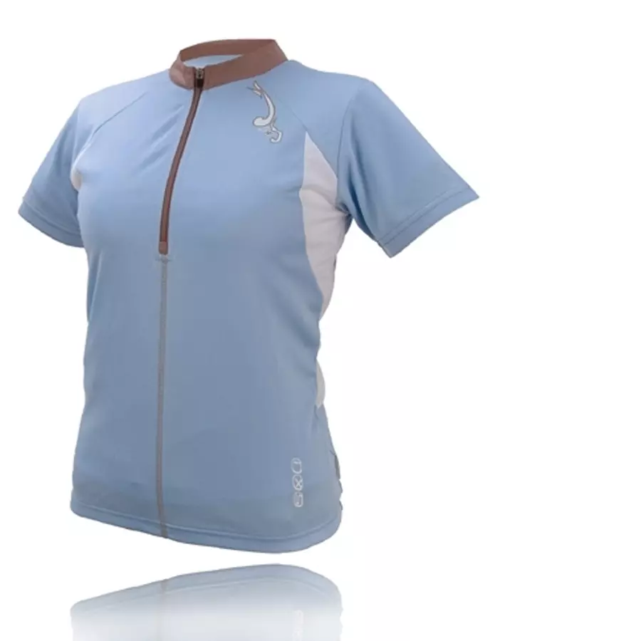 IXS - Damen Sport- Fahrrad Poloshirt - 4way Sportshirt Aurora - blau