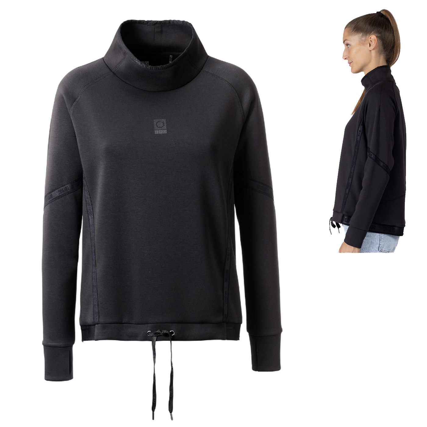 LPO - modisches, funktionelles Sweatshirt Sportjacke Jette, schwarz