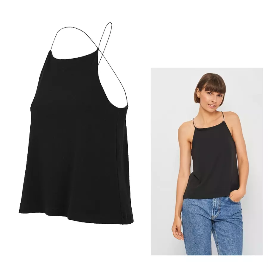 Outhorn - Damen Tank Top Baumwolle Träger, schwarz