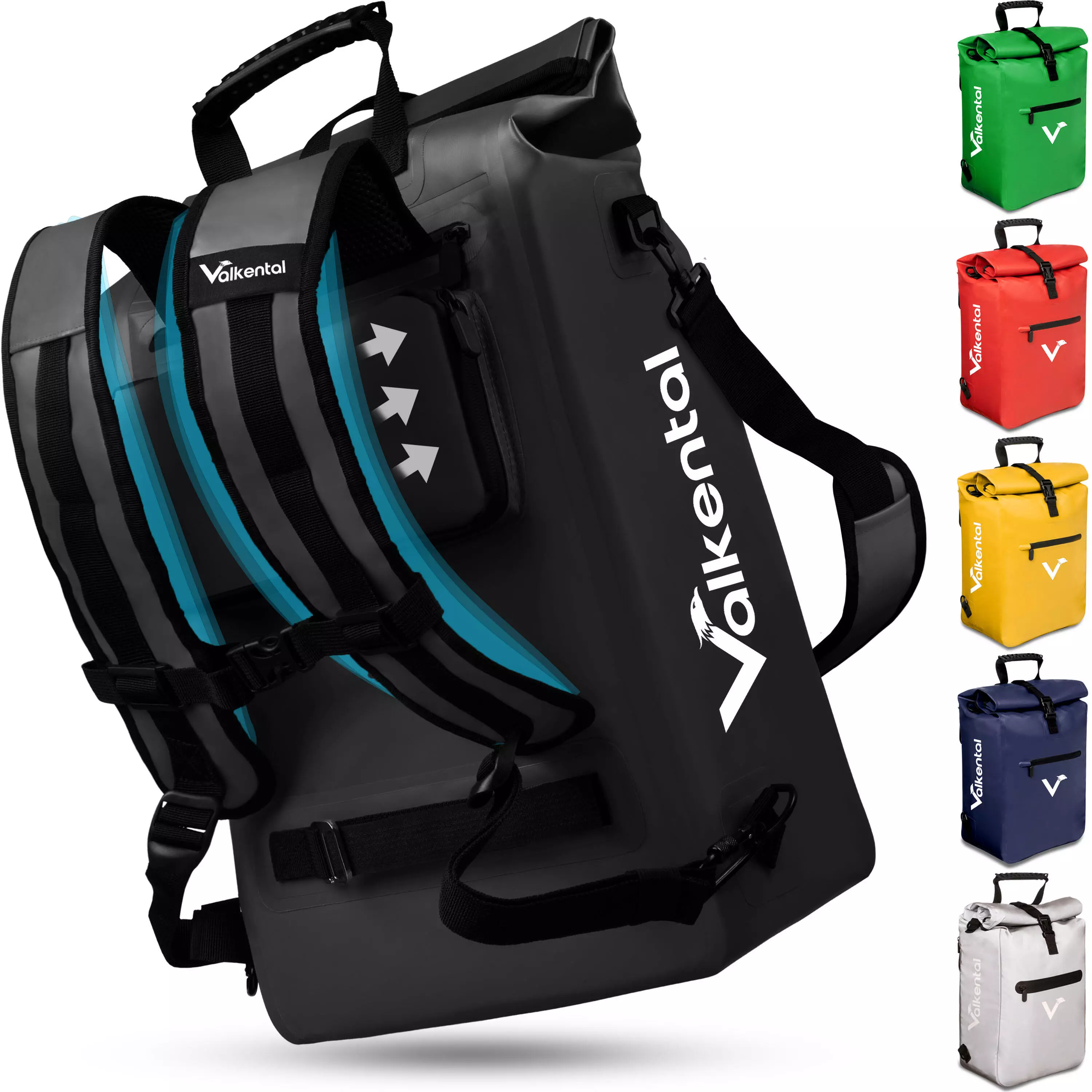 Valkental ValkOne 3in1 wasserdichte Gepäckträgertasche Rucksack 23L