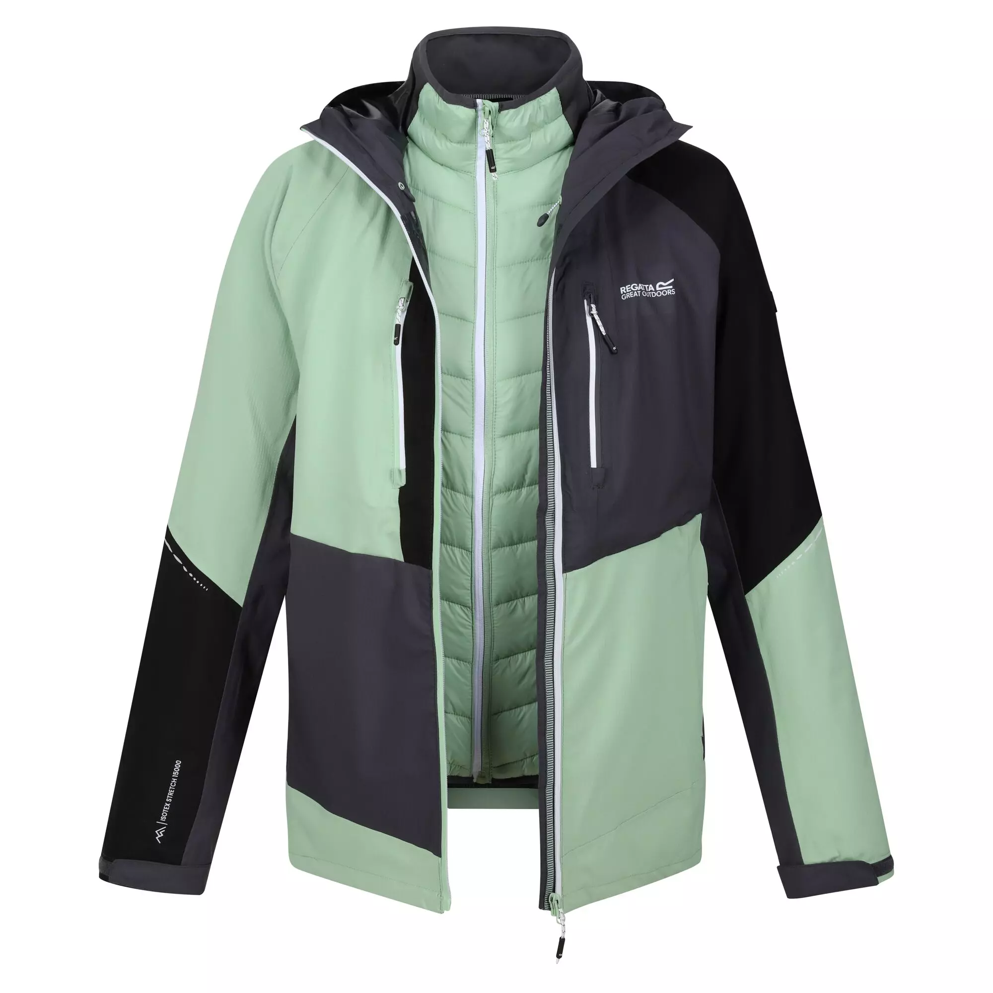 Regatta - Damen wasserdichte 15.000 CarlettaVIII 3-in-1 Jacke, grün