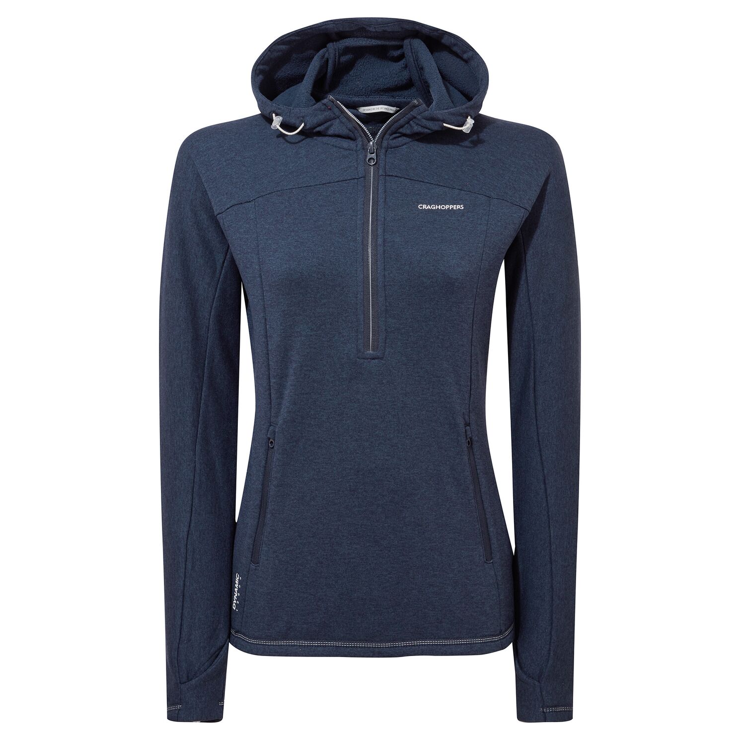 Craghoppers - Dynamic Kapuzenpulli - mit RV Taschen Sport Hoody, navy