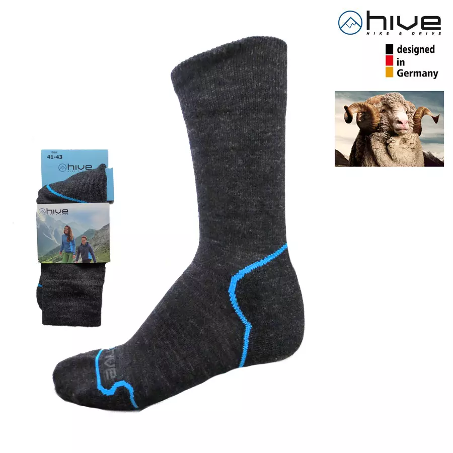 HIVE - MERINO Trekking Outdoor Wandersocken - Made in EU