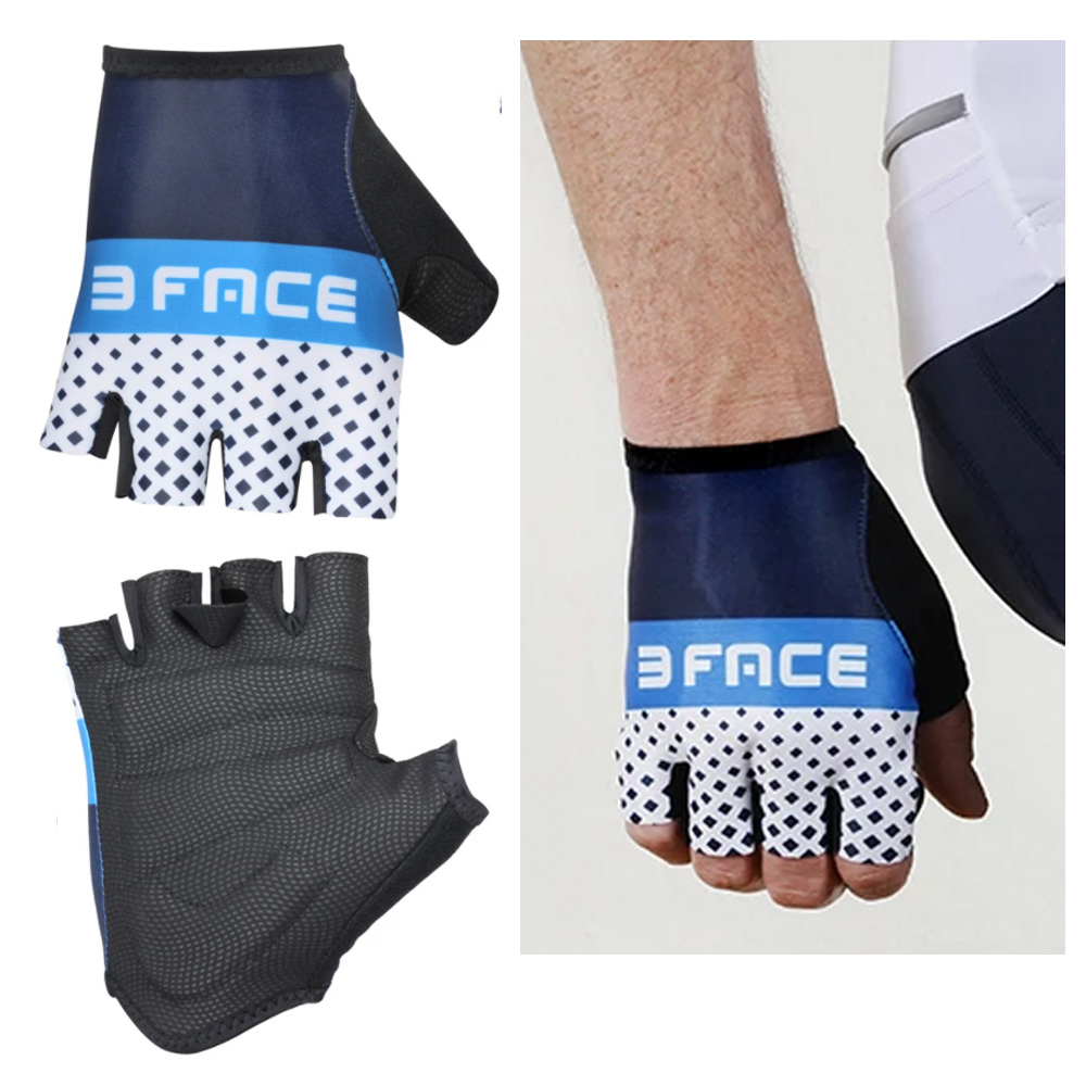 3Face - Radhandschuh Gel gepolstert Made in Italy Moleno, blau