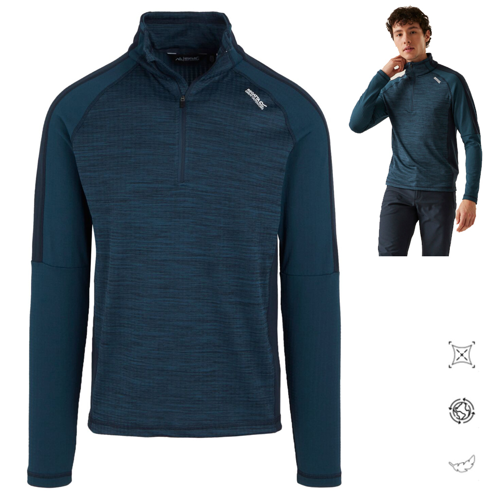 Regatta - leichter weicher Stretch Fleece Pulli mit halblangem RV