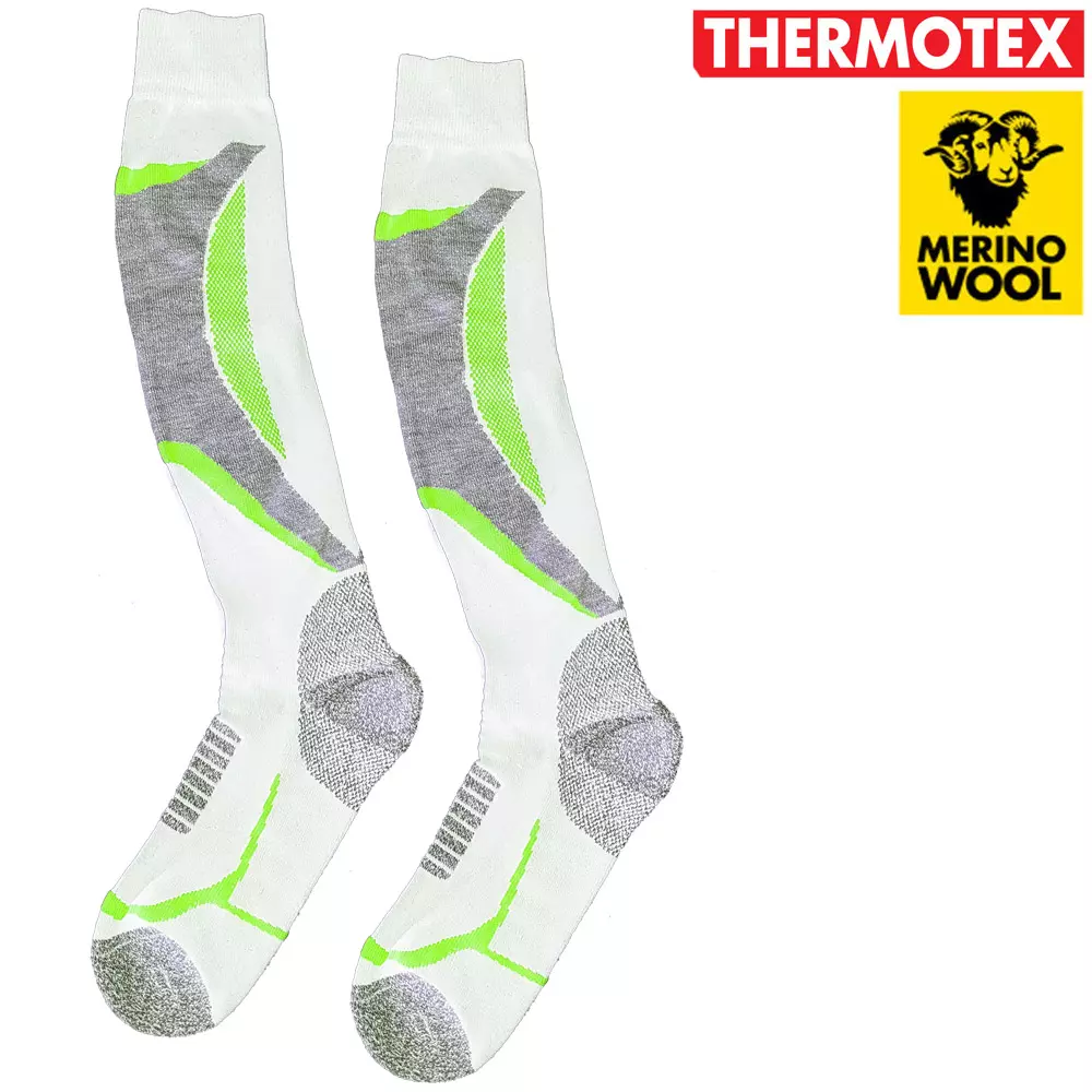 Stubai - Merino Ski Socken - T-Force Ski- und Snowboardsocken - weiß