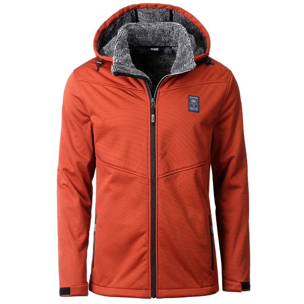 LPO - 3 Lagen Softshell Jacke mit Hochflorfleece Laron, picante orange