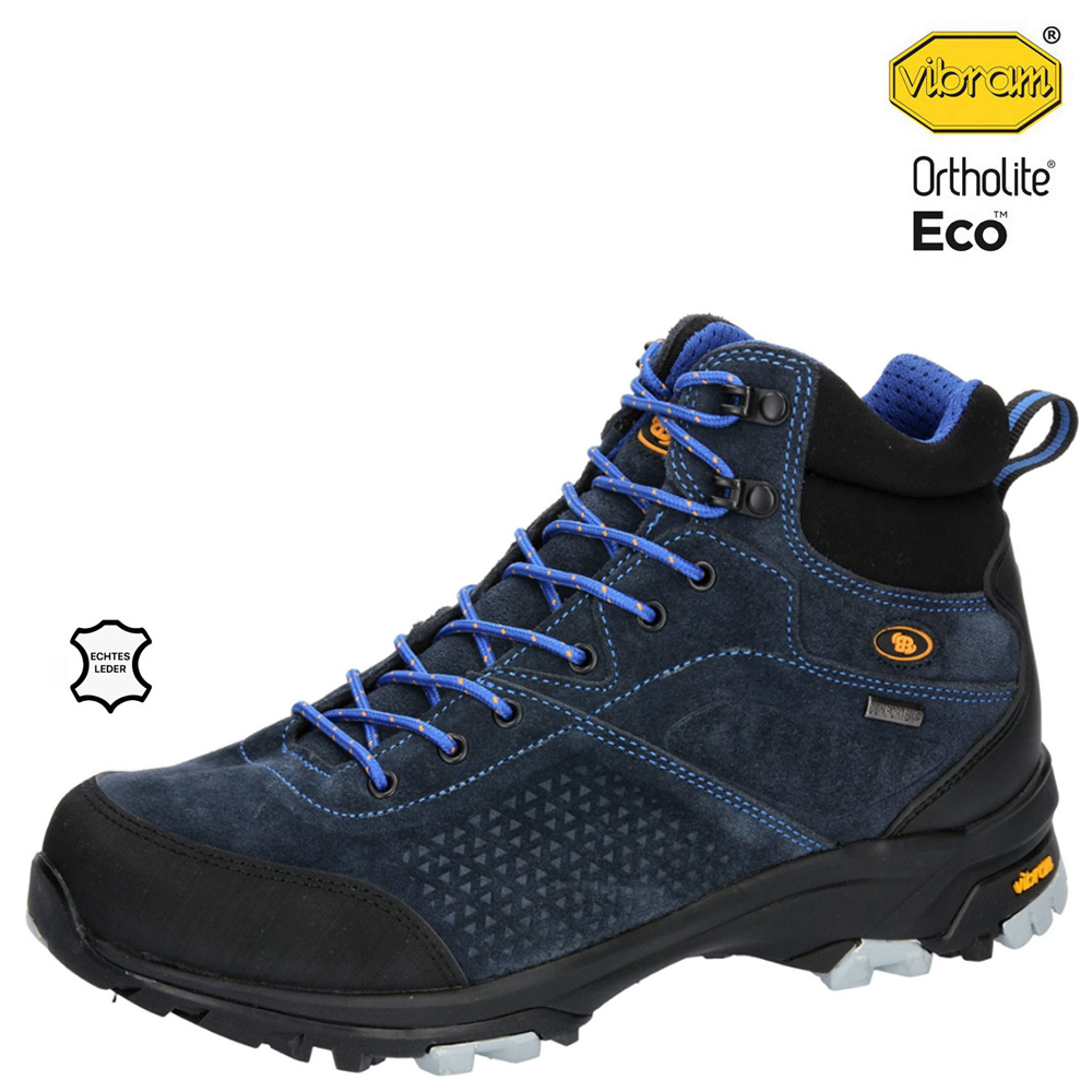 VIBRAM - wasserdichte Brütting Leder Trekkingschuhe Mount High, navy