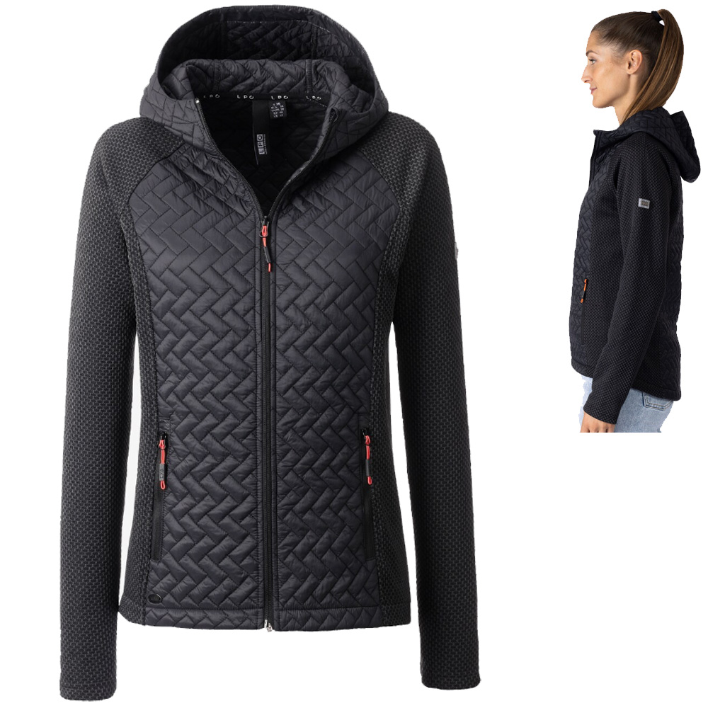 LPO - funktionelle Stretch Hybrid Jacke Fleecejacke Romina , schwarz