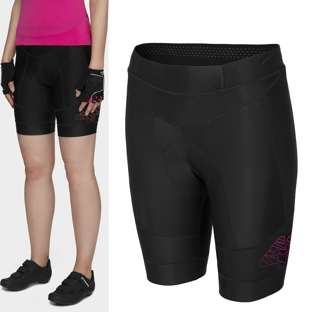 4F - Damen Radshort mit Polster - schwarz