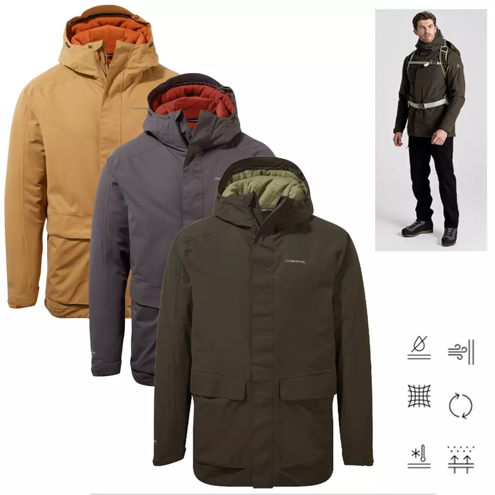 Craghoppers - wasserdichte gefüttertete Stretch Outdoorjacke - Lorton Thermic - Herren