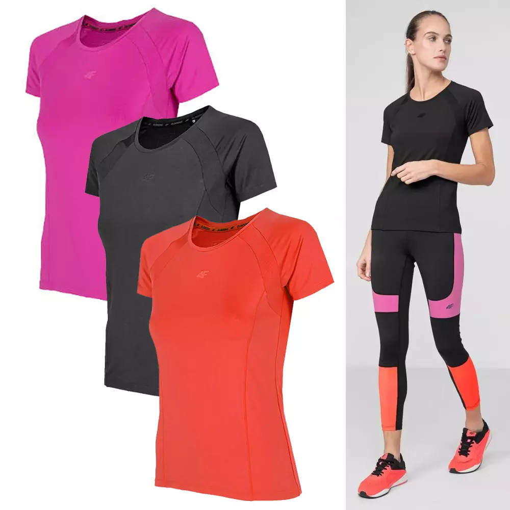 4F - Damen Sport T-Shirt, Laufshirt