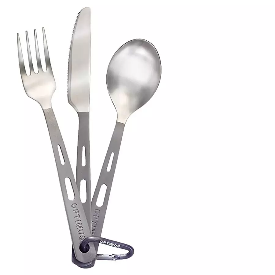 Optimus - Titanium Besteck Set 3-Teilig Outdoorbesteck aus Reintitan