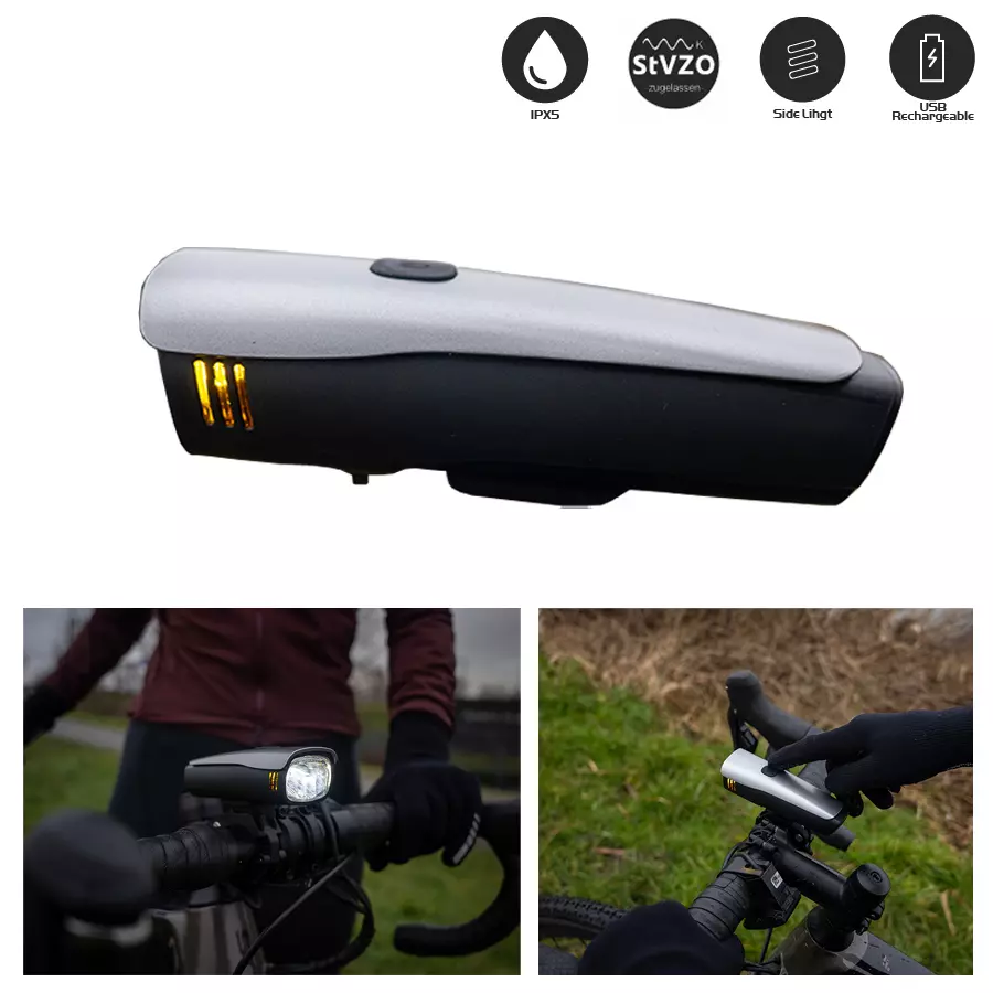 Hive - OSRAM LED Fahrrad Front Licht USB aufladbar 50 LUX -StVZO