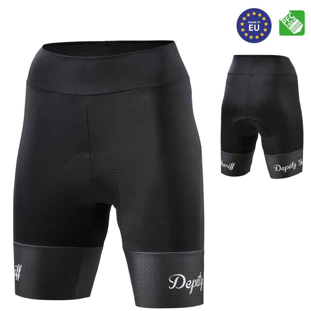 Deputy Sheriff - Damen Radhose ESPRESSO mit Polster, schwarz