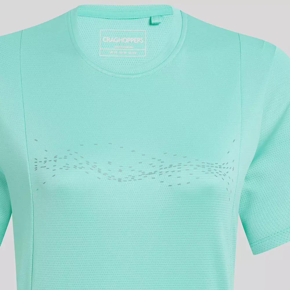 Craghoppers - Damen CO2 Renu Jada Sport SST T-Shirt, aqua blau