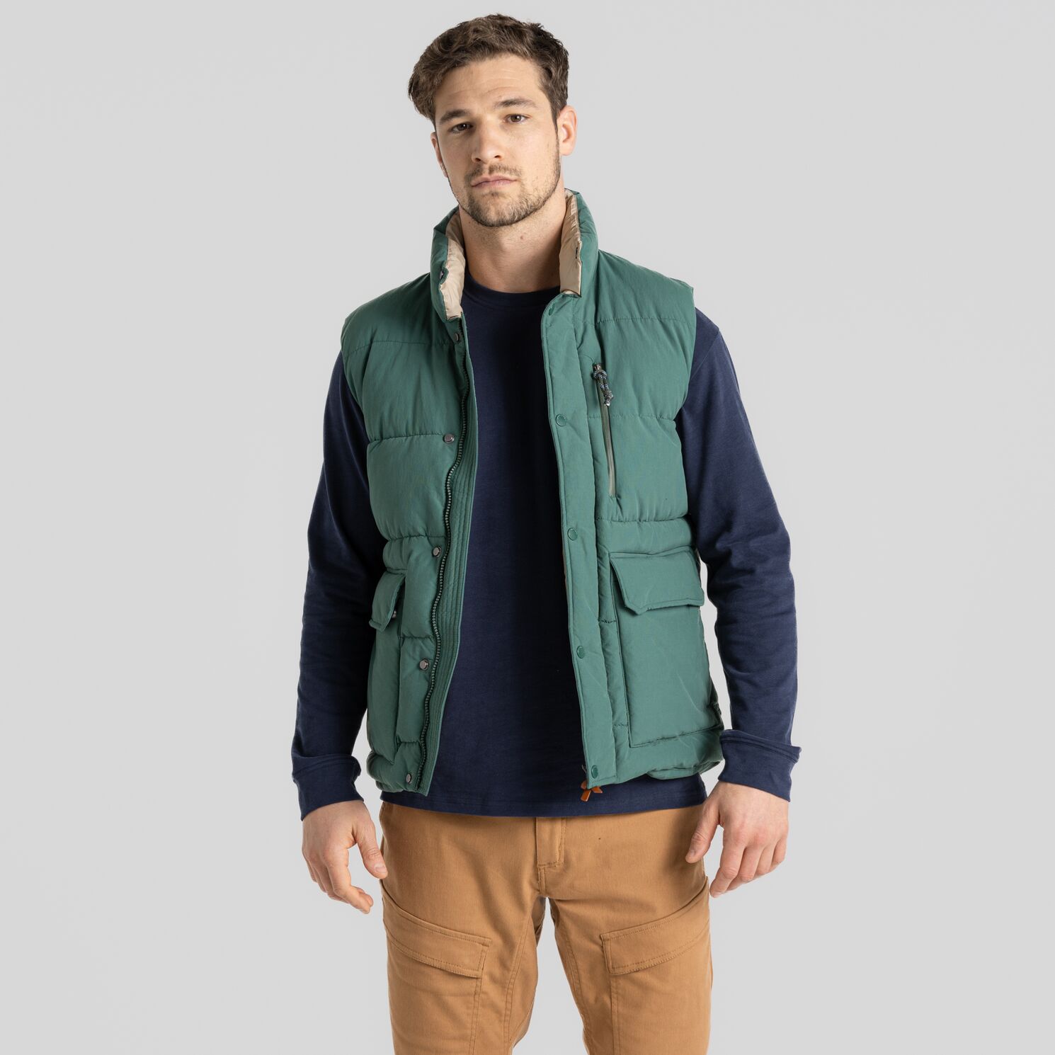 Craghoppers - Burren Vest - warme Herren Steppweste, grün