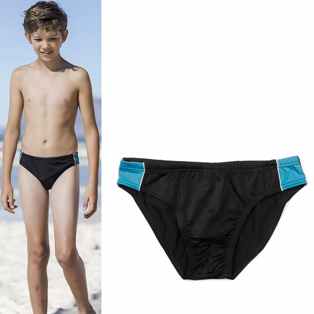 Fashy - Kinder Badehose - schwarz türkis