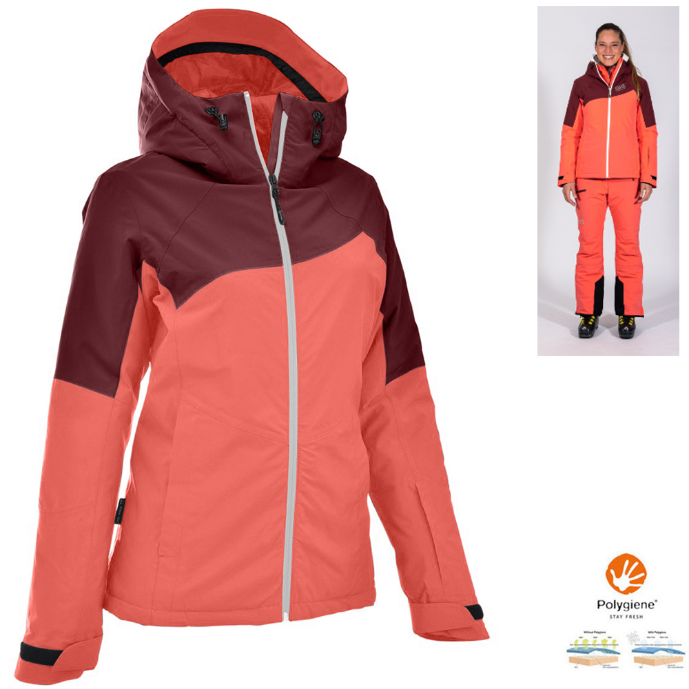 Maul - Schneeberg MTX 20. Damen Skijacke Winterjacke, coral